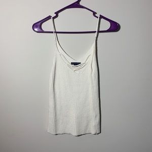 American Eagle White Knit Tank Top